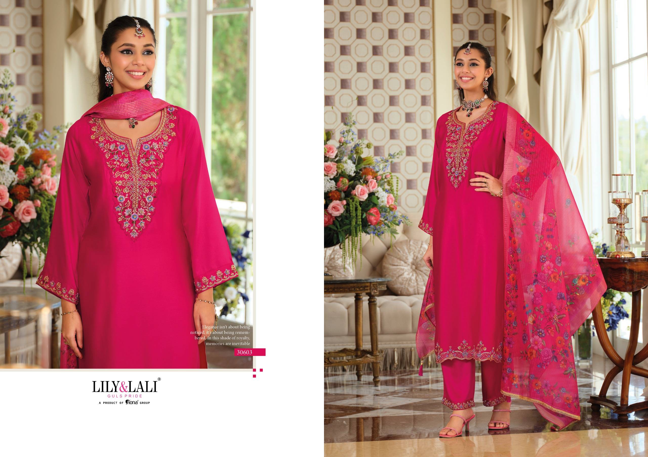 Jennifer BY LILY & LALI 30601 TO 30604 SERIES Stylish Embroidered Pure Viscose Dresses At Wholesale Price